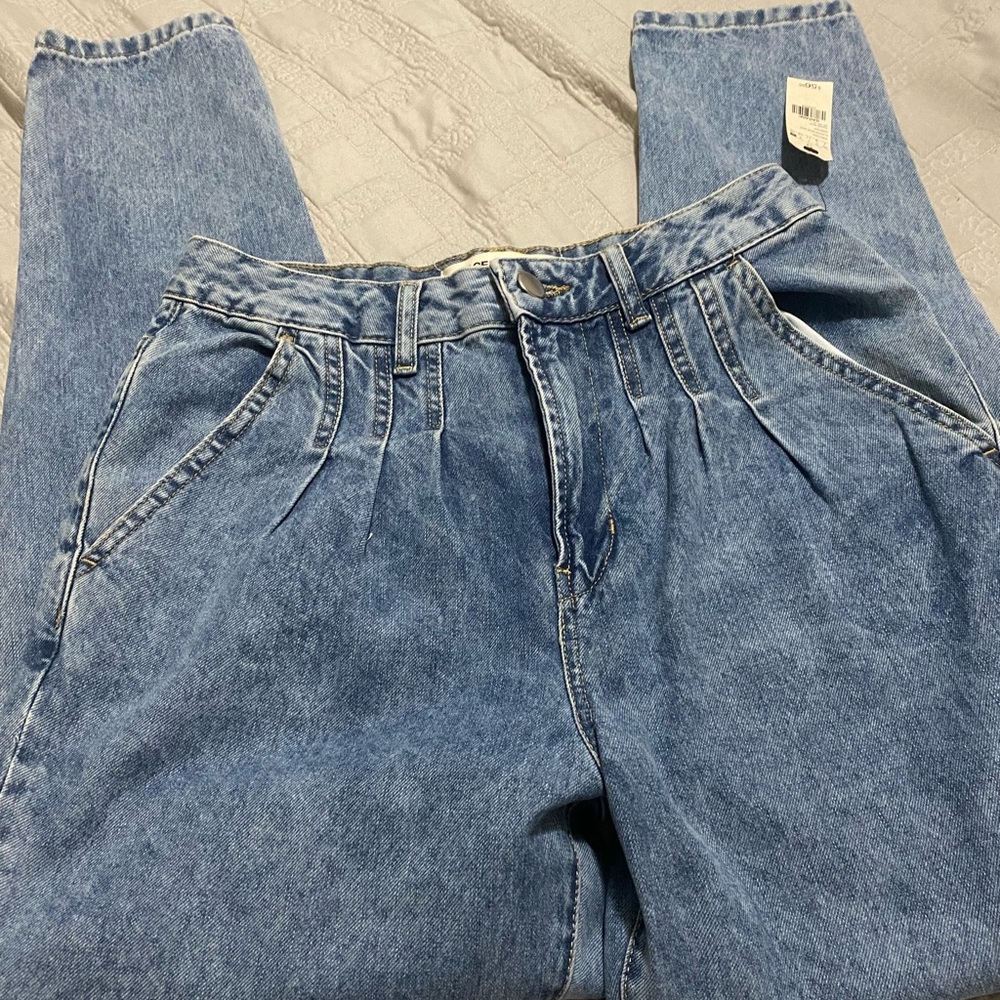 Pleated mom Jean